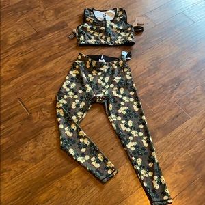 ADAM SELMAN  CHERRY TRI COLOR TOP